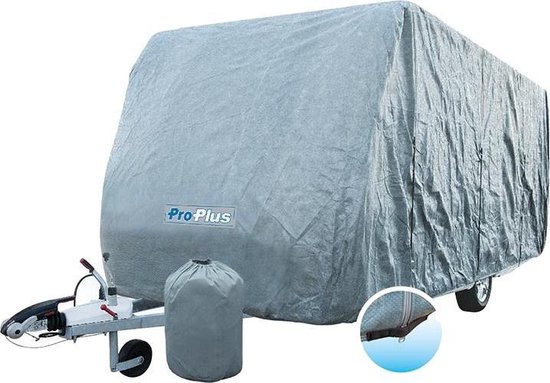 ProPlus Caravanhoes - 4-laags SFS-stof - Waterdicht en ademend - 427-518 cm - Grijs van ProPlus — afbeelding 4