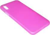 Roze kunststof hoesje Geschikt voor iPhone XR