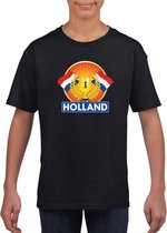 Zwart Holland supporter kampioen shirt kinderen 122/128