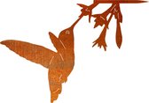 Kolibri - silhouet van cortenstaal