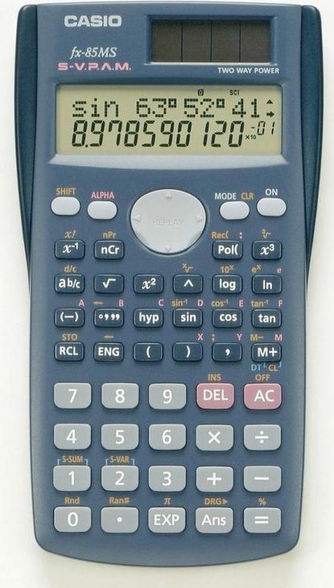 Rekenmachine Casio MS-20UC blauw