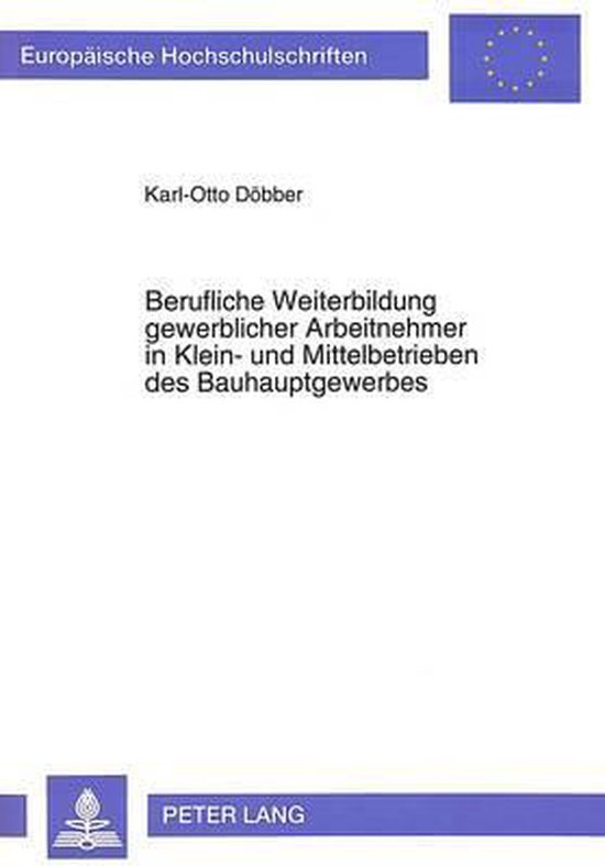 Berufliche Weiterbildung Gewerblicher Arbeitnehmer in Klein- ... - cover