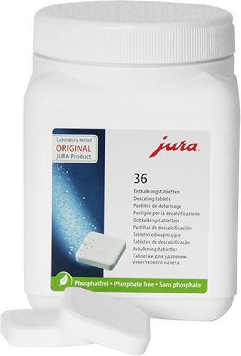 JURA Ontkalkingstabletten 70751 - 36 stuks (Nieuwste uitvoering 2-1 tabletten)
