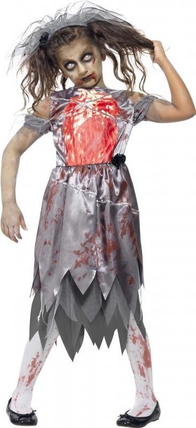 Halloween kleding Zombie bruidsjurk voor meiden L (145-158) | bol.
