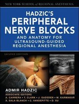 Hadzic's Peripheral Nerve Blocks and Anatomy for Ultrasound-Guided Regional Anesthesia, deuxième édition. Couverture avec barre bleue et photo de bloc nerveux.