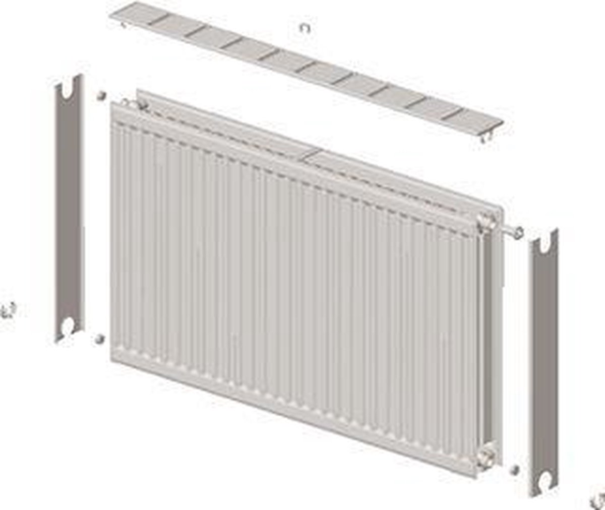Stelrad paneelradiator Novello, staal, wit, (hxlxd) 700x900x100mm, 22