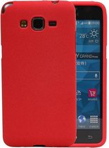 Sand Look TPU Backcover Case Hoesje voor Galaxy Grand Prime G530F Rood