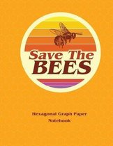 Save the Bees Hexagonal Graph Paper Notebook