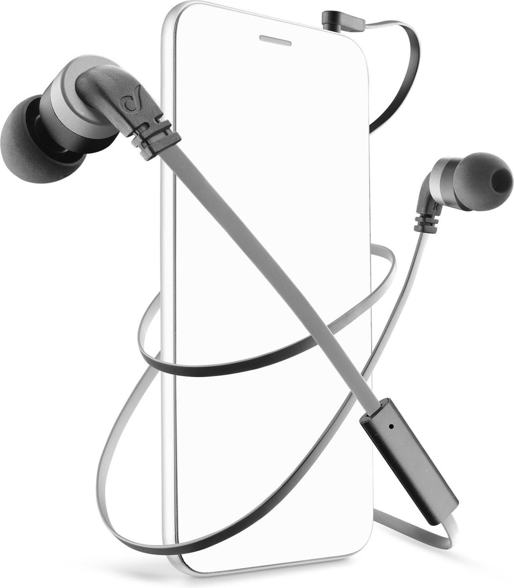 hoofdtelefoon inner-ear smartphone zwart grijs