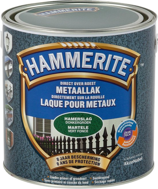Hammerite Metaallak - Hamerslag Donkergroen - 2.5L