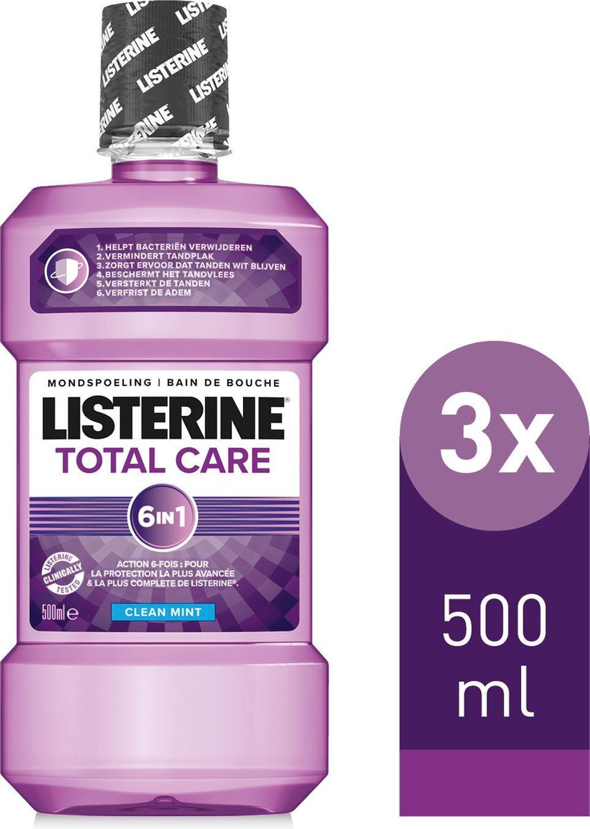 Listerine Total Care - Mondspoeling - 3x500ml | bol.com