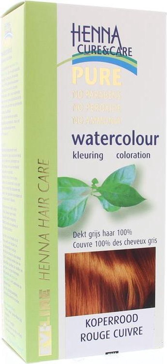 Evi-Line Henna Cure & Care Watercolour Koperrood - Haarverf