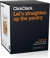 ClickClack Food Storage Box Pantry Cube - Ensemble de 3 pièces - Rouge