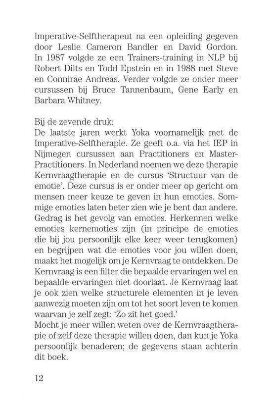 Pagina met tekst over Imperative-Selftherapie en cursusstructuur, paginanummer 12.