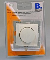 Variateur intégré Berker S1 + plaque centrale 360 W électronique blanc