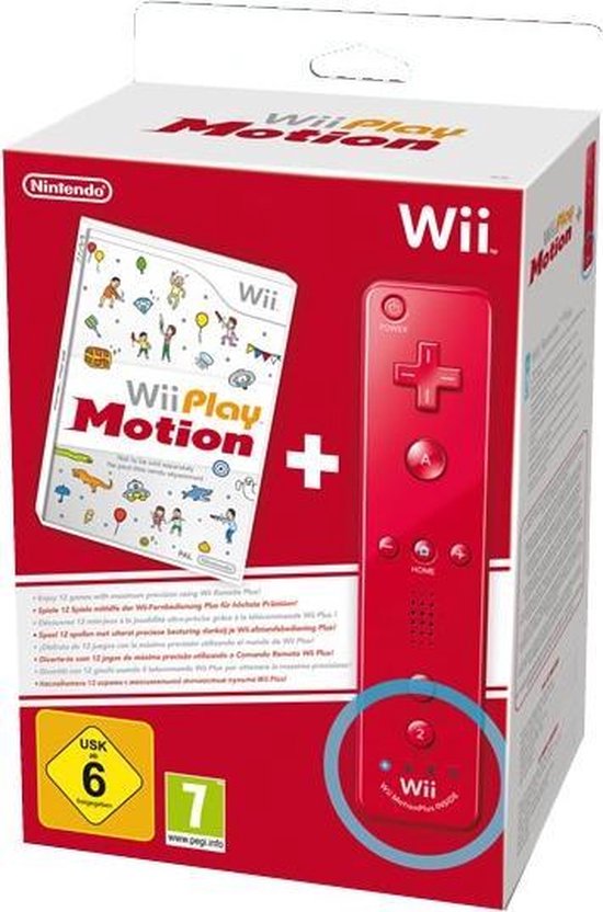 trek de wol over de ogen Bliksem terug Nintendo Wii Play Motion + Remote Controller Rood | Games | bol.com