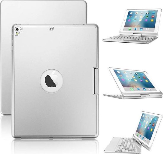 iPad Pro 10.5 inch Toetsenbord Draaibaar Zilver iPad Pro 10.5 inch Toetsenbord Draaibaar Zilver