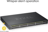 Zyxel GS1920-48HPV2 Géré Gigabit Ethernet (10/100/1000) Connexion Ethernet, supportant l'alimentation via ce port (PoE) Noir
