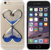 Colorfone PREMIUM CoolSkin Liquid Hart / Glitter / Siliconen / Gel / TPU / Softcase / Hoesje / Cover / Case voor de Apple iPhone 7 Plus Blauw