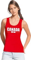Rood Canada supporter mouwloos shirt dames - Canada singlet shirt/ tanktop XL