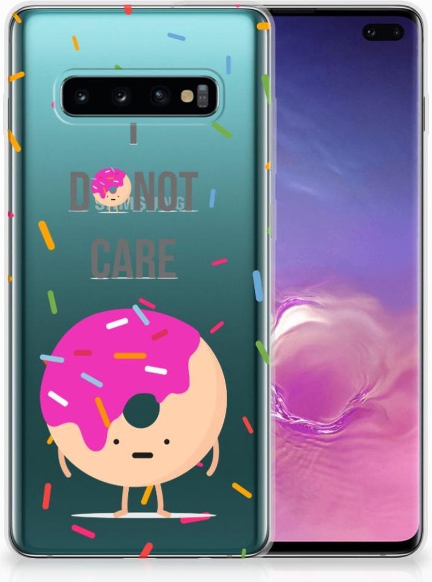 Samsung Galaxy S10 Plus Siliconen Case Donut Roze