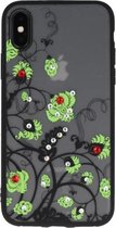 Groen Diamant Bloemen Hoesje Cases voor iPhone X