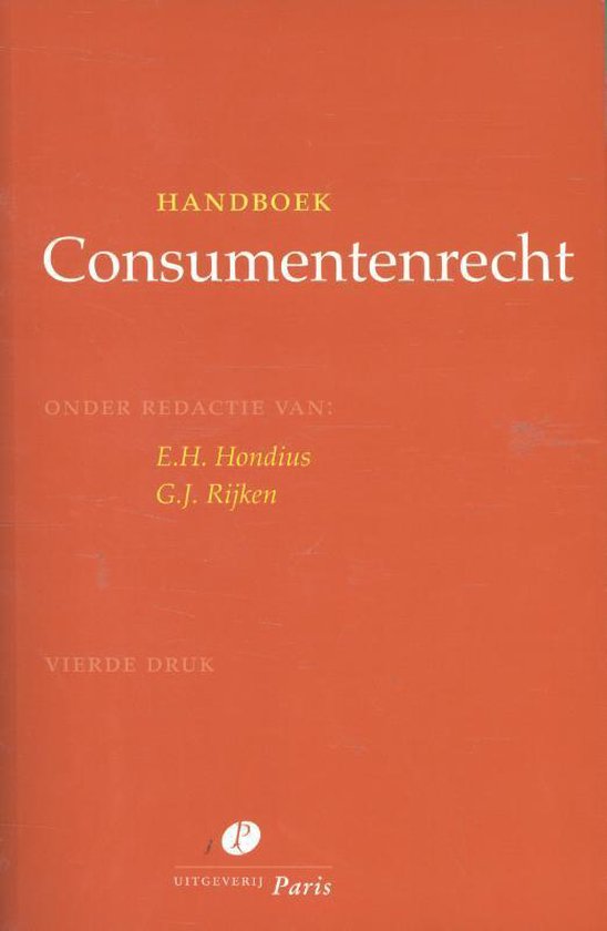 Handboek consumentenrecht - cover