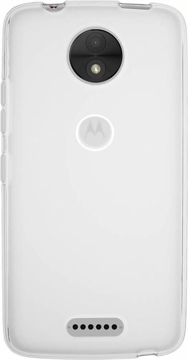Transparant Mat Wit TPU Siliconen Case Hoesje Geschikt voor Motorola Moto C Plus