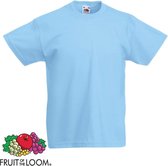 Fruit of the Loom Original Kids T-shirt 5 stuks sky-blauw maat 128