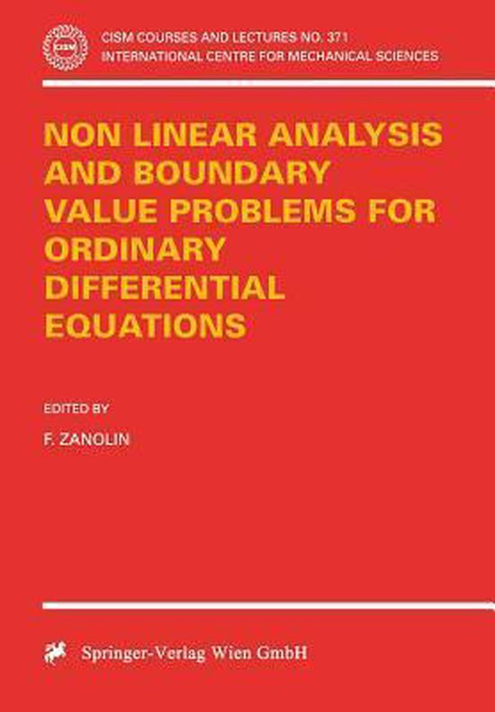 Non Linear Analysis and Boundary Value Problems for Ordinary ... - cover