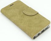 Xssive Hoesje voor Samsung Galaxy J1 2015 J100 - Book Case Schubben Taupe