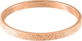 Quiges Stapelring Ring - Vulring Glitter - Dames - RVS roségoudkleurige - Maat 19 - Hoogte 2mm