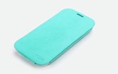 Rock Texture Side Flip Case Green Samsung Galaxy Note II N7100