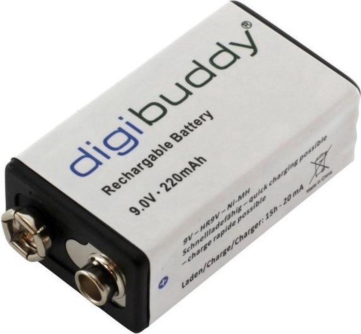 digibuddy Oplaadbare Batterij 9V E-Block 220mAh