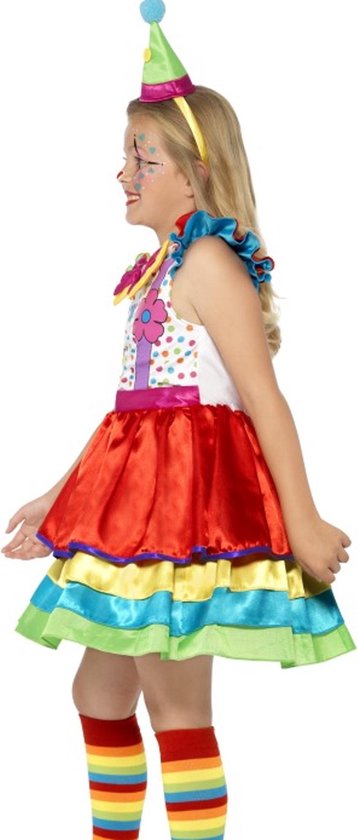 Kleurrijk clowns jurkje voor meisjes 146/158