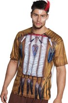 3 stuks: Fotorealistisch shirt - Indiaan man - XL