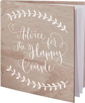 Houten advies gastenboek (32 pagina's)