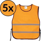 veiligheidshesje - veiligheidsvest - hesjes - oranje 5x
