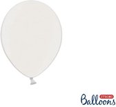 Mini Ballonnen 12cm, Metallic Pure wit  zakje 100 stuks