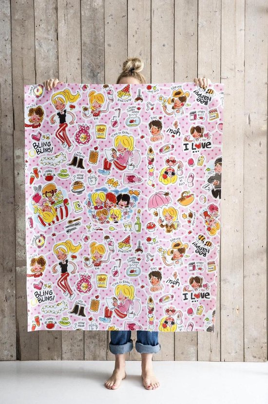 vooroordeel Regelmatig Commissie Blond Amsterdam Pink Happiness tafelzeil - 140x240 cm | bol.com