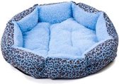 Hondenbed met luipaard print - Blauw - 41 cm