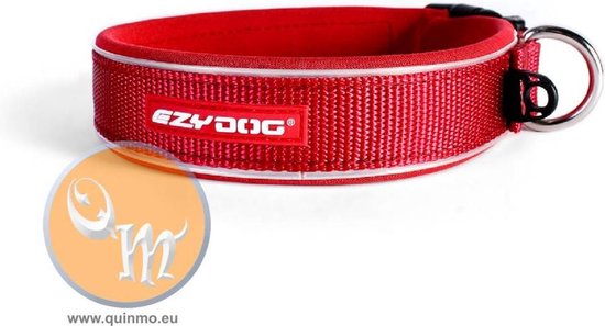 EzyDog classic neopreen halsband, rood, XL | bol.com