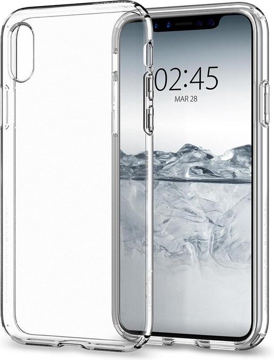 de wind is sterk plafond Tijdens ~ Spigen Liquid Crystal Apple iPhone X Hoesje Transparant | bol.com