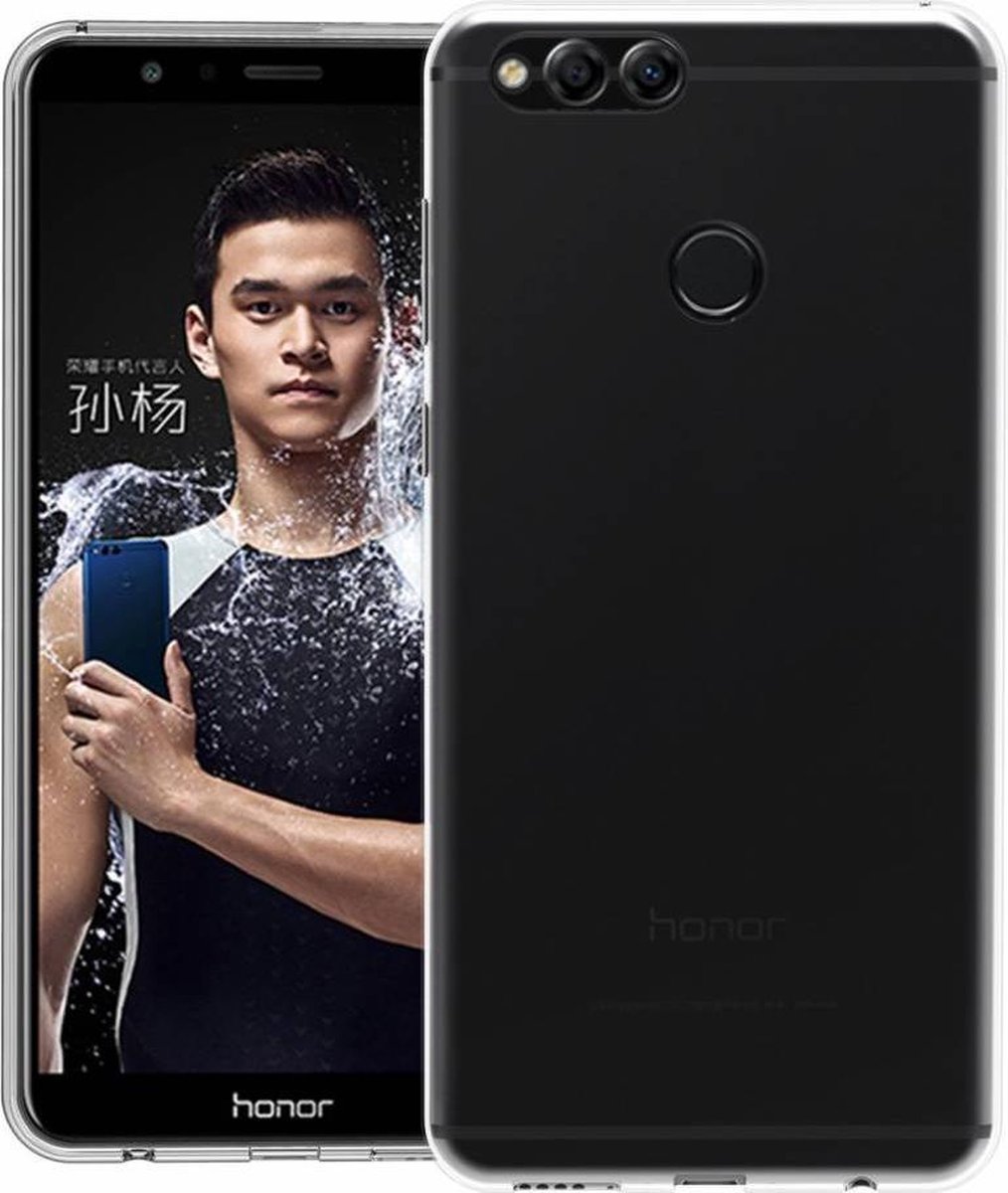 Transparant TPU Siliconen Backcover Softcase Hoesje voor Huawei Honor 7X