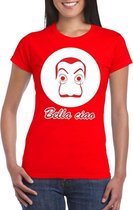 Rood Salvador Dali t-shirt voor dames S