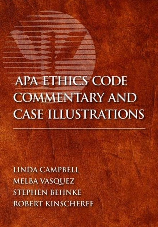 APA Ethics Code Commentary and Case Illustrations | 9781433806933 ...