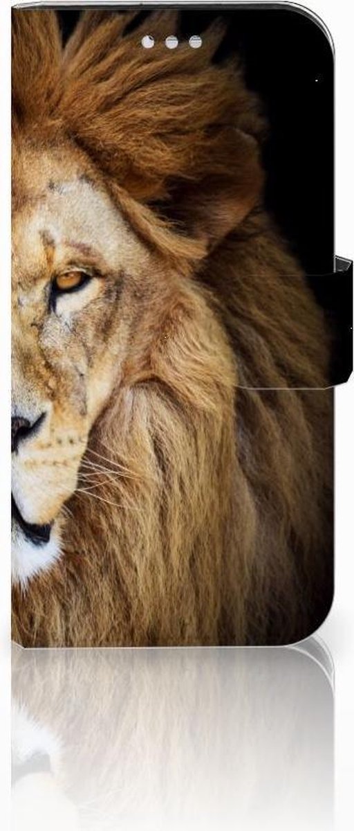 Samsung Galaxy S7 Telefoonhoesje met Pasjes Leeuw