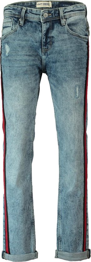 Coolcat Broek Jeans met streep- en subtiele ripped details - Dirty Denim -  170/176 | bol.com