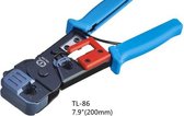 Modulaire UTP krimptang voor RJ11/12/45 connectors