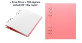 Filofax Clipbook A5 Classic – Pastel Roze + Extra 50 vel (100 pagina's) - Dotted - Wit - 116 g/m² Papier